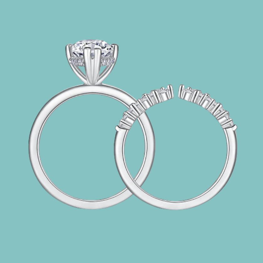 Marquise Magic Moissanite Bridal Ring Set