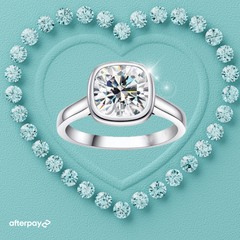 The Astra Bezel Set Moissanite Ring