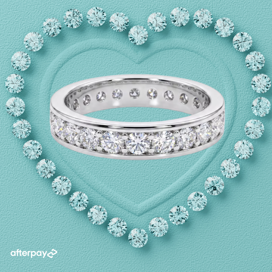 Alessia eternity band with round sparkling stones