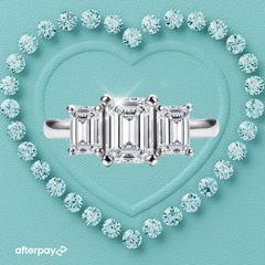 Emerald Elegance Trio Ring