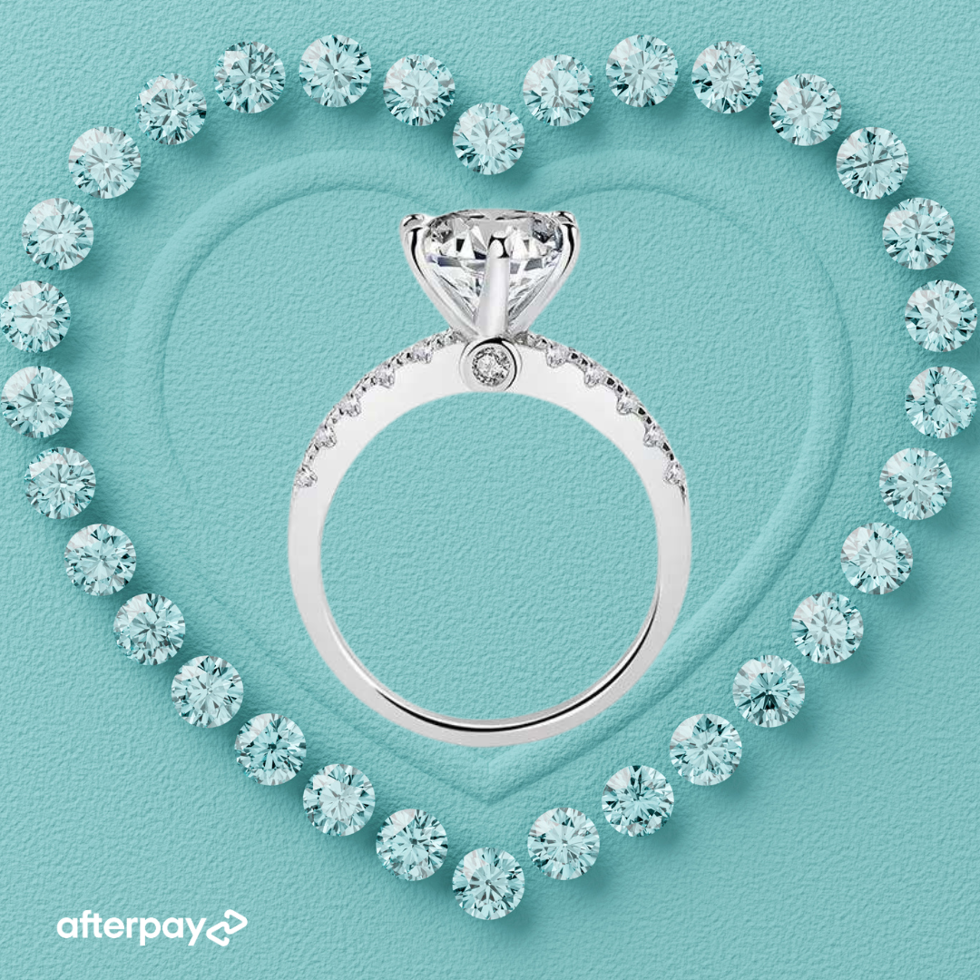2 Carat Pav Miranda Round Moissanite Diamond Six Prong Ring