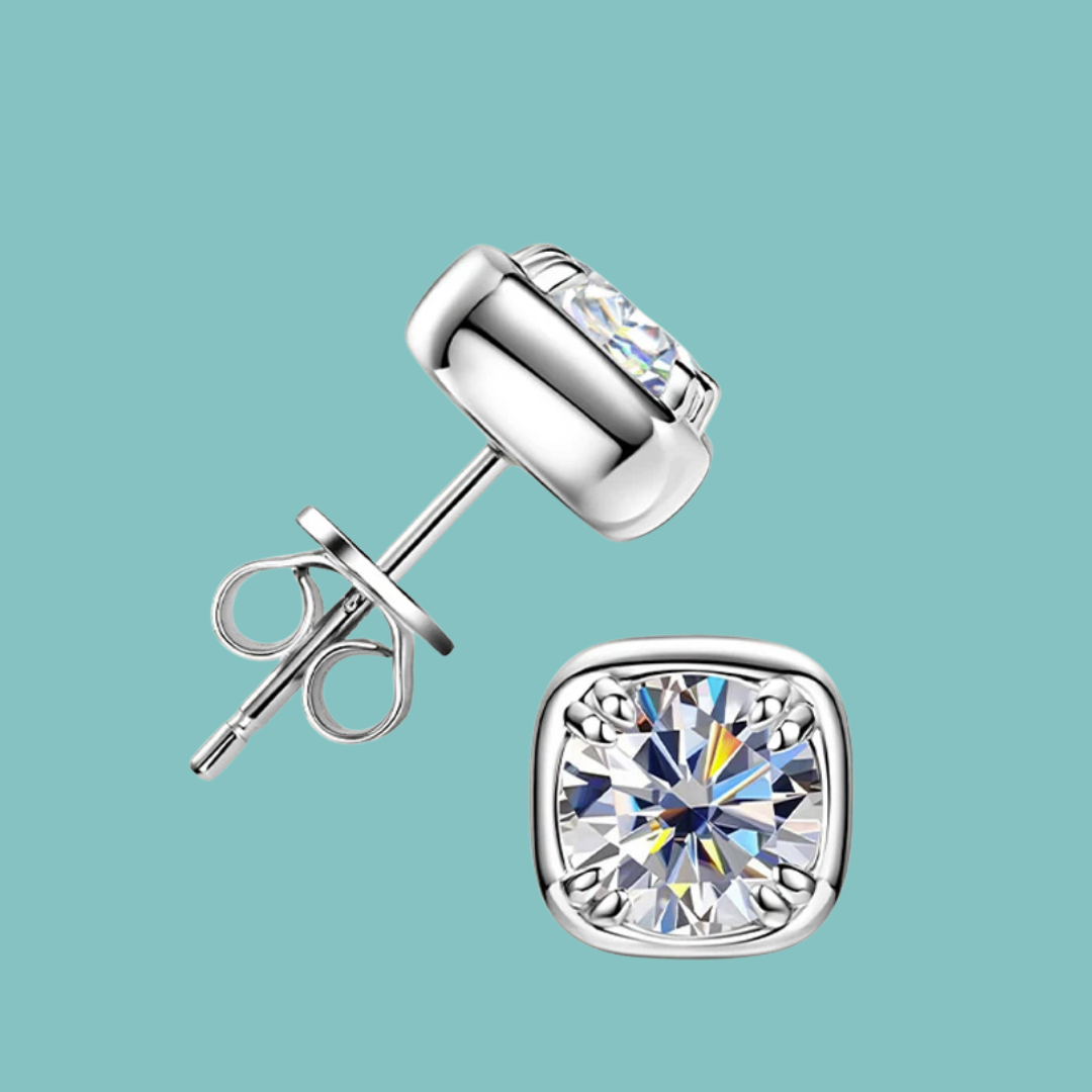 Solstice Bezel Set Studs
