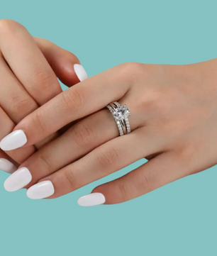Eclipse Hidden Halo Oval Ring