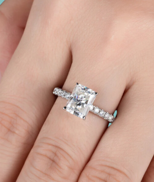 Prism Radiant Moissanite Ring