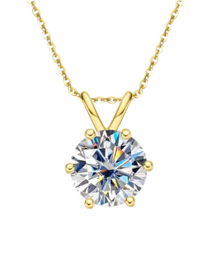 Classic Solitaire Moissanite Pendant