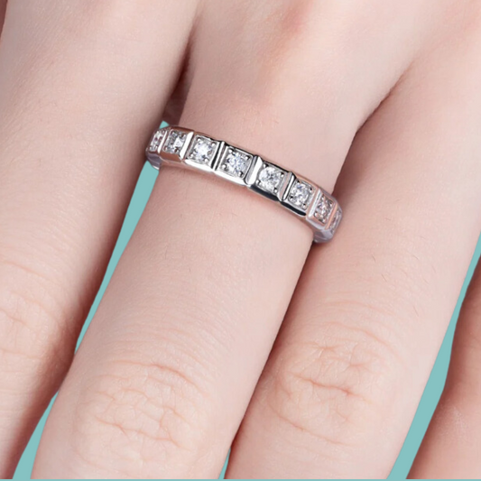 2.2mm Princess Cut Eternity Wedding Band