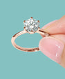 Knife edge moissanite engagement ring in sterling silver