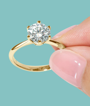 Audrey Knife Edge Moissanite Ring