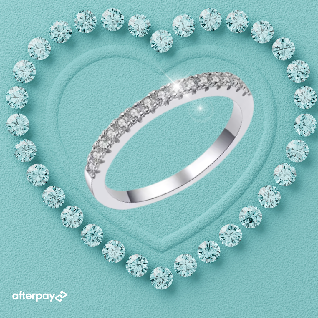 Moissanite Pavé Wedding Band