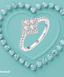 Stunning floral themed moissanite cluster ring 
