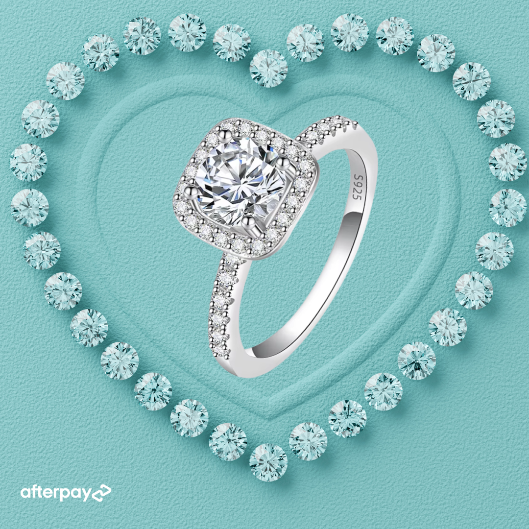 Khloe Halo Moissanite Ring
