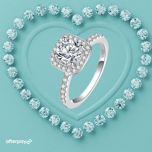 Khloe Halo Moissanite Ring