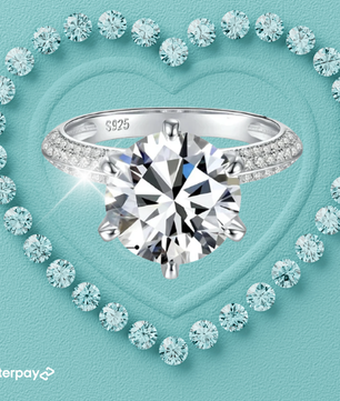 Audrey Pavé Knife Edge Moissanite Ring