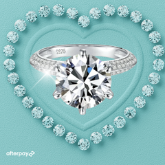 Audrey Pavé Knife Edge Moissanite Ring