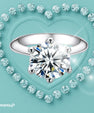 A Knife Edge Solitaire Moissanite Ring like the Tiffany Classic Setting