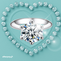 Knife Edge Solitaire 'Audrey' Moissanite Ring