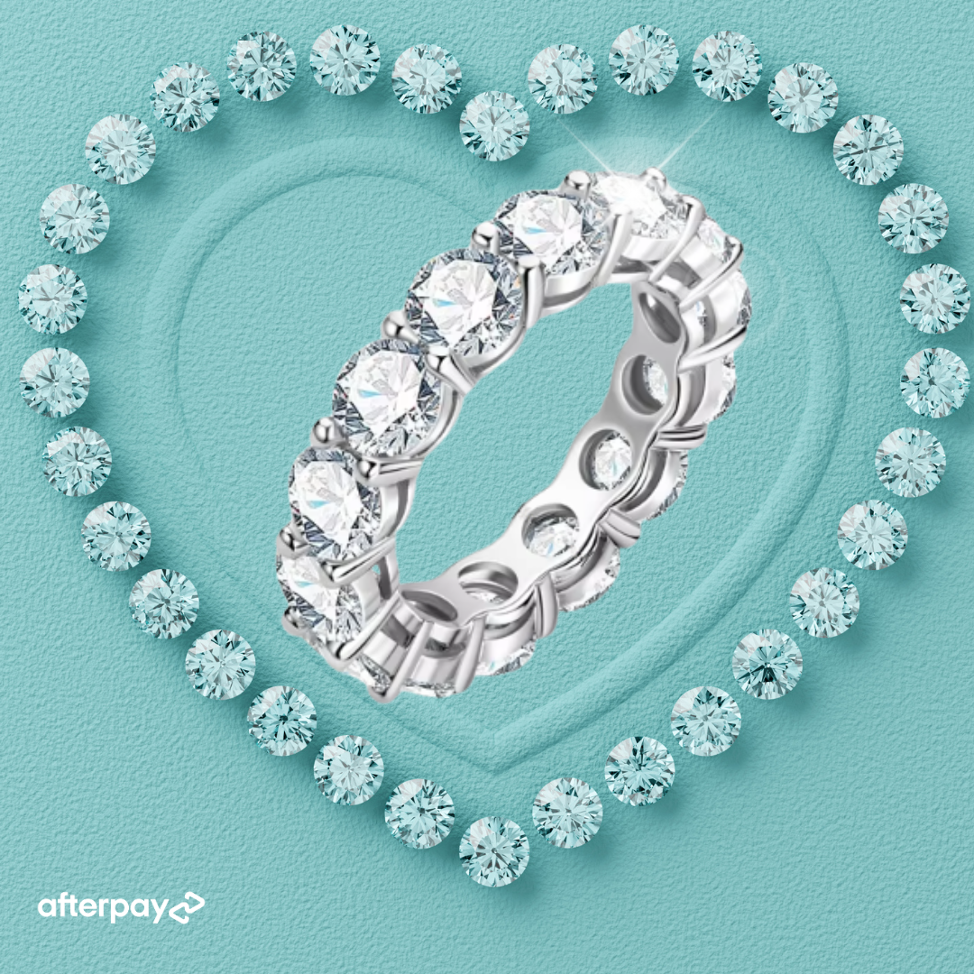 All-Day Dazzle: Moissanite Eternity Ring