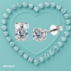 0.4 Carat Solid Gold Screwback Moissanite Earrings