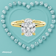 1.5 Carat Oval Cut Gold Moissanite Ring