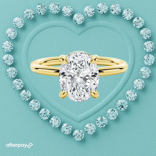 1.5 Carat Oval Cut Gold Moissanite Ring