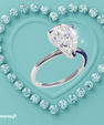 Classic pear cut solitaire ring with brilliant moissanite centre stone