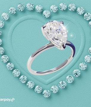 Pear Cut Solitaire Moissanite Ring