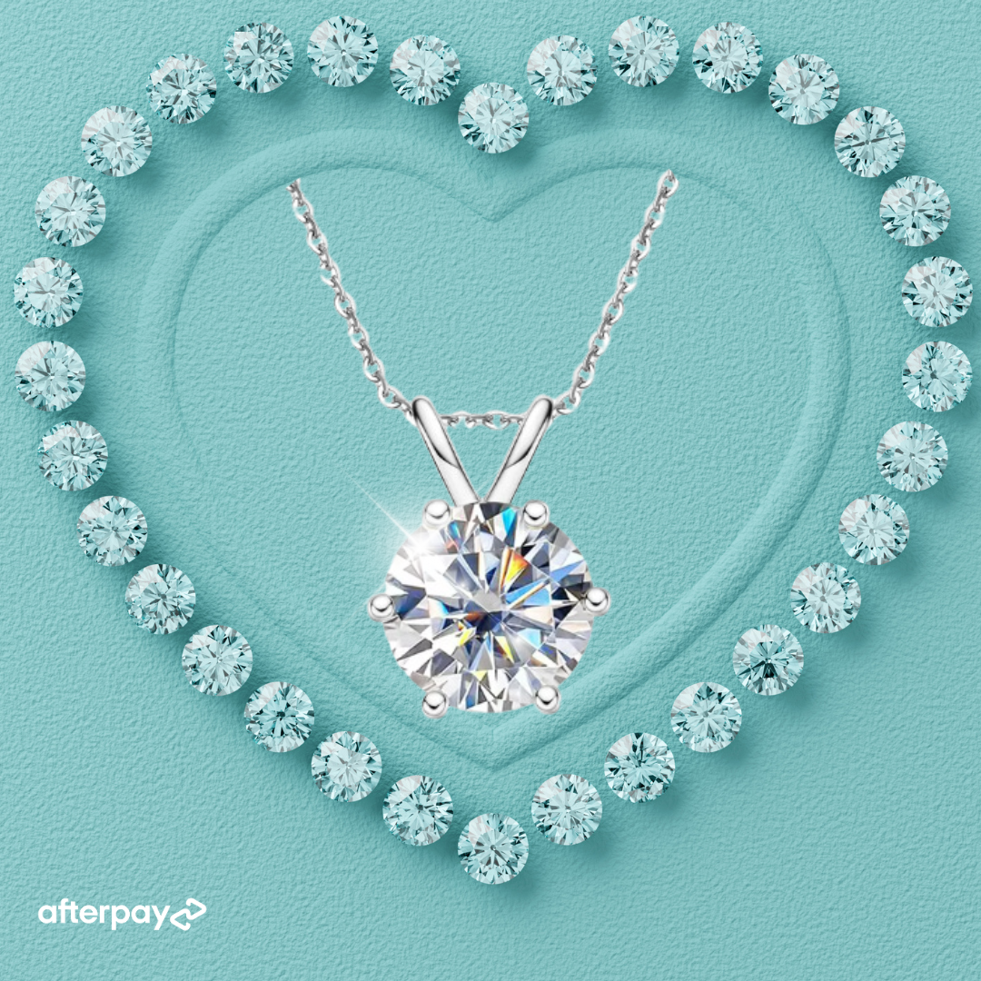 Classic Round Solitaire Moissanite Pendant