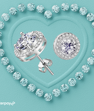 Halo Moissanite Stud Earrings