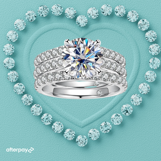Holy Trinity Moissanite Ring Set