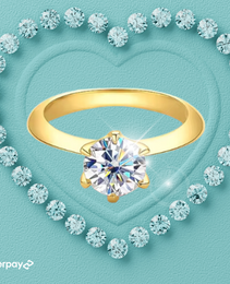 Knife Edge Solitaire Moissanite Ring