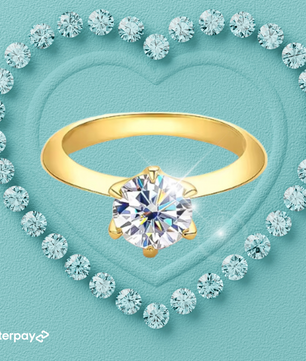 Audrey Knife Edge Moissanite Ring