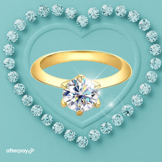 Knife Edge Solitaire Moissanite Ring