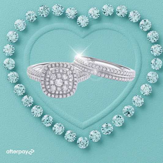 Solenne Double Halo Ring Set