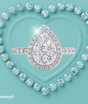 Maribel Pear Cluster Halo Ring