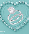 Oval cut 4.5 carat moissanite engagement ring set with sparkling matching band