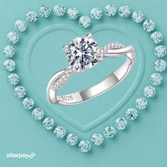 Lyra Twist Moissanite Ring