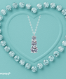 Nova 1.8ct moissanite gold-filled necklace with three sparkling stones on a delicate chain.