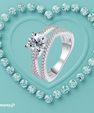 Elodie Split Band Ring with round centre stone and sparkling pavé split band in sterling silver.