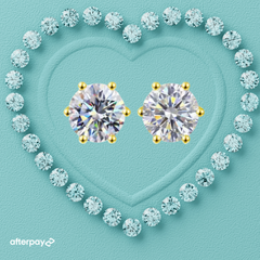 The Estelle Gold Moissanite Studs