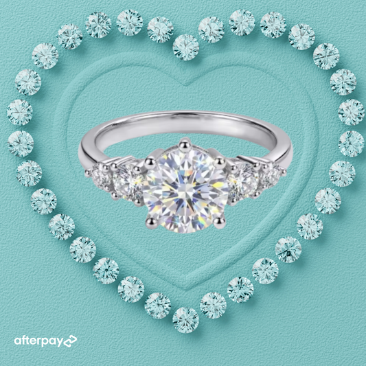 Rosalie Round Moissanite Ring