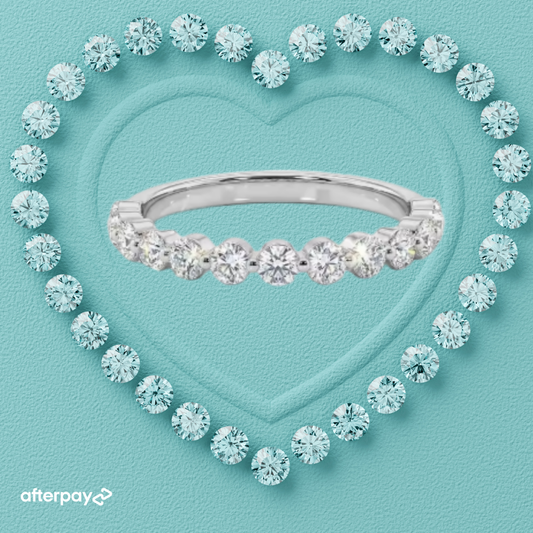 Lisette Graduated Moissanite Band