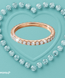 Liora round-cut moissanite band in rose gold-plated 