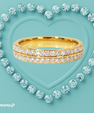 Elara Double Row Moissanite Band
