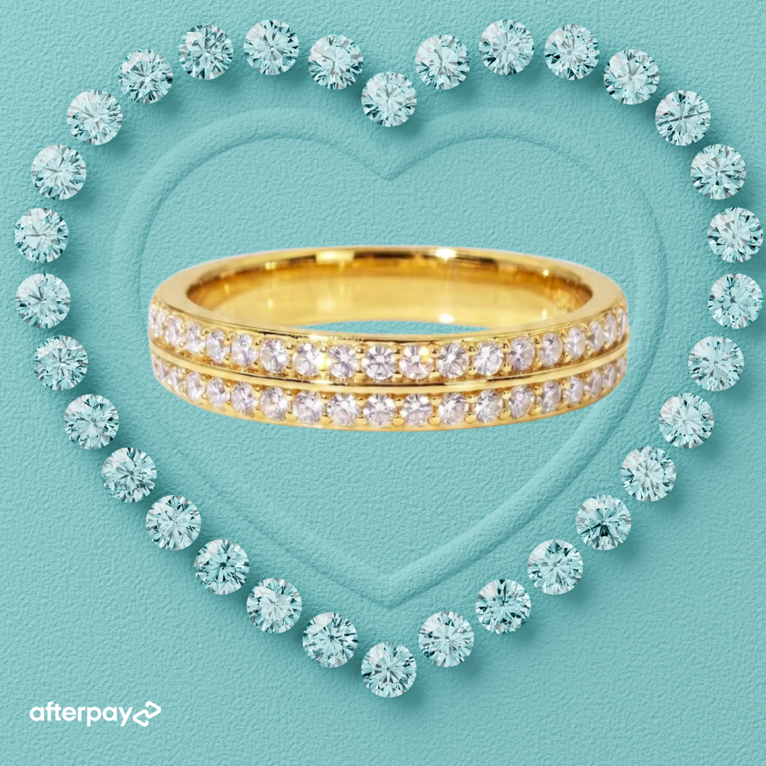 Elara Double Row Moissanite Band