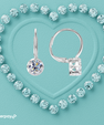 Anouk Round Moissanite Drop Earrings