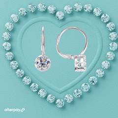 Anouk Round Moissanite Drop Earrings