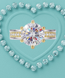 Virelle Two-Tone Round Moissanite Ring