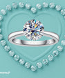 Invisible setting moissanite ring with elegant solitaire design