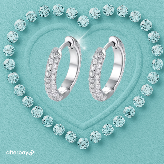 Moissanite Hoop Earrings