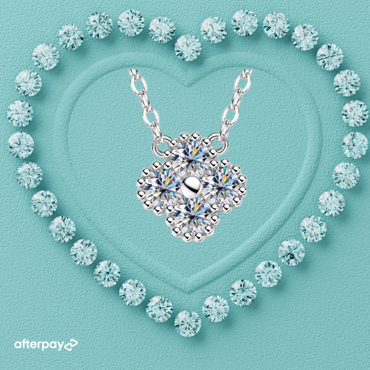 4 Leaf Clover Moissanite Necklace